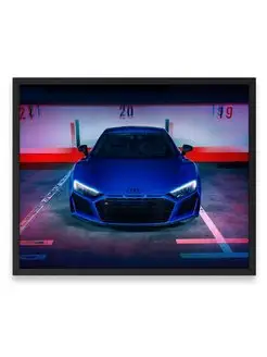 Постер 40х50, Ауди blue audi r8