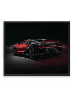 Плакат 40x50, Бугатти red bugatti chiron sport