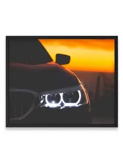 Постер 40x50, Бэха bmw lights