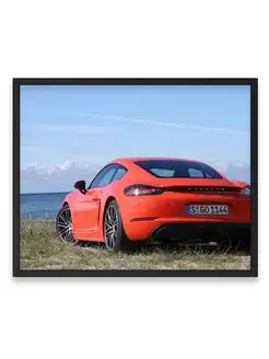 Плакат интерьерный, Порше porsche 718 cayman 40х50