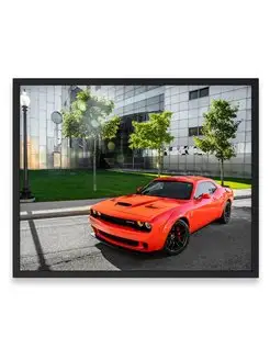 Постер, Додж dodge challenger srt hellcat widebody 40х50