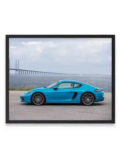 Постер в комнату, Порше porsche 718 cayman s 40х50