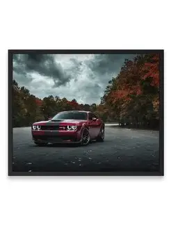 Постер, Додж dodge challenger srt hellcat 40х50