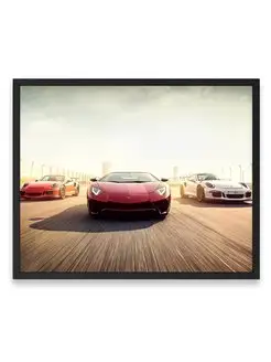 Постер, Порше lamborghini aventador porsche 918 porsche gt3