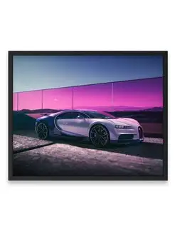 Постер интерьерный, Бугатти bugatti chiron 40х50