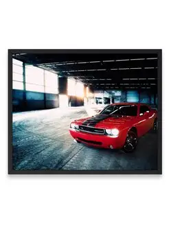 Плакат, Додж dodge challenger srt 40х50