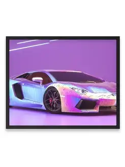 Плакат 40х50, Ламборджини lamborghini aventador