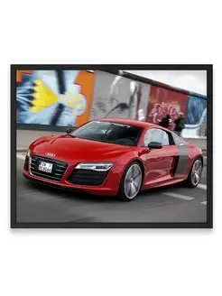 Постер 40x50, Ауди audi r8 red