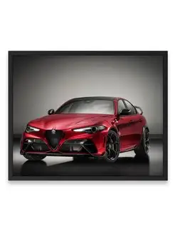 Постер, Плакат, Суперкар alfa romeo giulia quadrifoglio