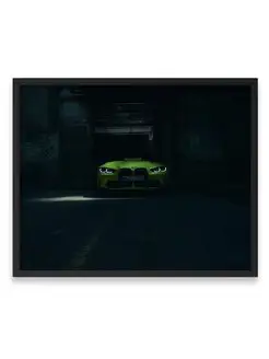 Постер 40x50, Бэха bmw m4 competition x alcantara