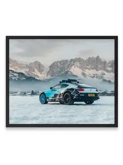 Постер 40x50, Суперкар bentley continental gt ice race