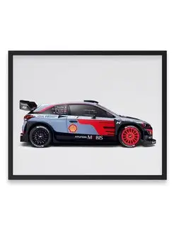 Плакат 40х50, Суперкар hyundai i20 coupe wrc