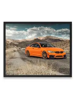 Плакат интерьерный, Бэха bmw m4 40х50