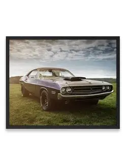 Плакат 40х50, Додж dodge challenger hd