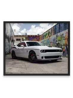 Постер, плакат 40x50, Додж dodge challenger hellcat srt