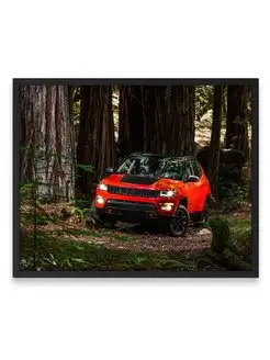 Постер, плакат, Спорткар jeep compass 40х50