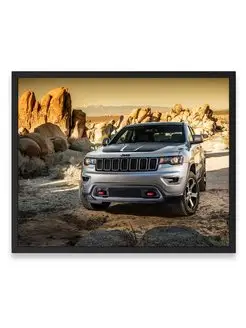 Плакат 40x50, Спорткар jeep grand cherokee trailhawk