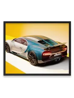 Постер интерьерный, Бугатти bugatti chiron ue4 cgi 40х50