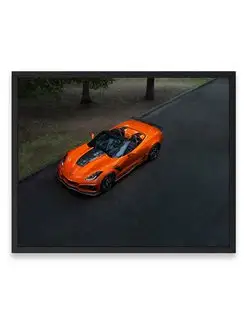 Постер, Шевроле chevrolet corvette zr1 convertible 40х50