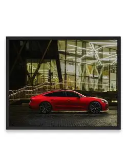 Плакат, Ауди audi rs7 sportback red 40х50