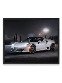 Плакат, Суперкар alfa romeo 4c spi 40х50