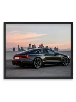 Постер 40х50, Ауди audi e tron gt black coupe