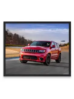 Плакат 40х50, Суперкар jeep grand cherokee trackhawk