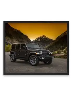 Плакат 40x50, Суперкар jeep wrangler unlimited rubicon