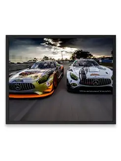 Плакат, Мерседес sebring imsa mercedes amg gt3 40х50