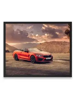 Плакат 40х50, Бэха bmw m8 competition cabrio