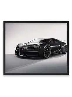 Постер интерьерный, Бугатти black bugatti chiron 40х50