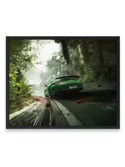 Постер 40x50, Мерседес green mercedes benz amg gt r