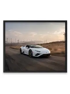 Постер, Ламборджини lamborghini huracan evo rwd spyder 40х50