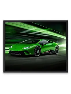 Постер, Ламборджини green lamborghini huracan performante