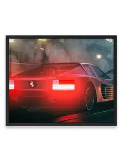 Постер, плакат, Феррари ferrari testarossa digital art 40х50