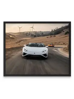 Постер, Ламборджини lamborghini huracan evo rwd spyder 40х50