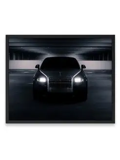 Постер, плакат 40x50, Роллс ройс black rolls royce