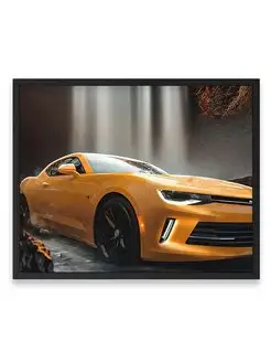 Постер, плакат 40х50, Спорткар camaro autobot