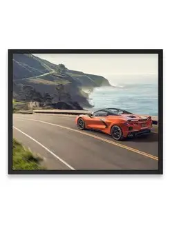 Постер, Шевроле chevrolet corvette c8 stingray convertible