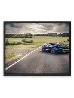 Постер, плакат, Макларен blue mclaren 40х50