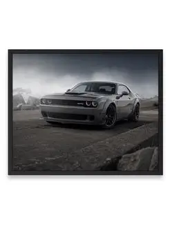 Постер в комнату, Додж dodge challenger demon srt 40х50