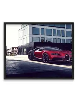 Постер, плакат, Бугатти bugatti chiron red 40х50