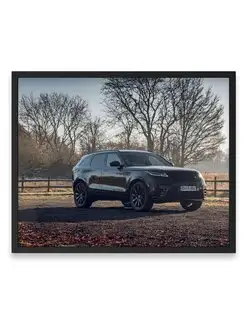 Постер, плакат, Спорткар black range rover velar 40х50