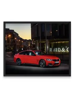 Постер, плакат 40x50, Бэха bmw 430i gran coupe m parts