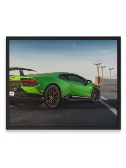 Постер, Ламборджини green lamborghini huracan performante