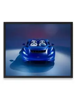 Плакат, Макларен blue mclaren 40х50