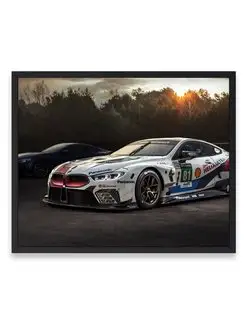 Постер интерьерный, БМВ modified bmw m8 gte 40х50