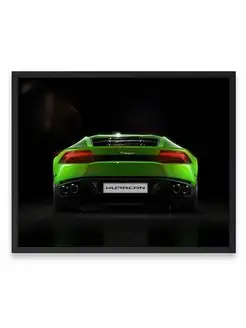 Плакат 40x50, Ламборджини green lamborghini huracan