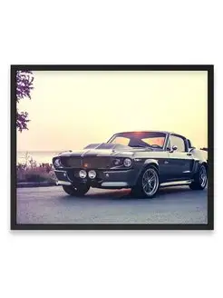 Постер, плакат 40х50, Форд ford mustang muscle car wallpa