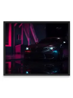 Постер, плакат, Бэха bmw m2 nfs raining 40х50